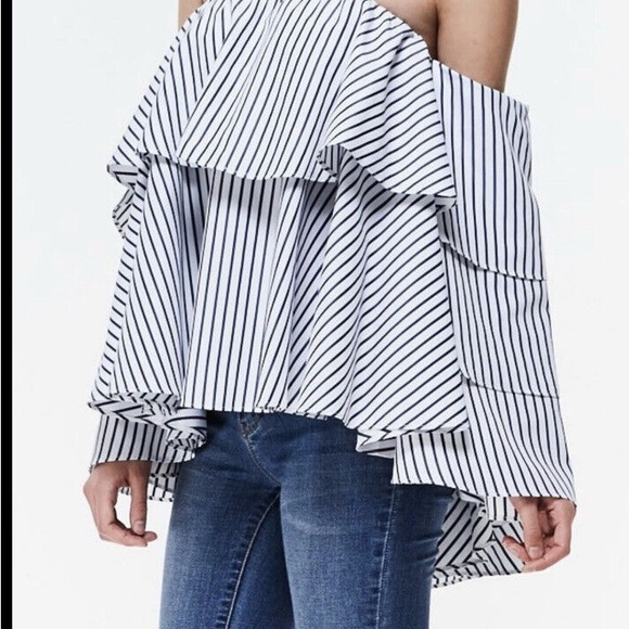 Caroline Constas Carmen Ruffle Off The Shoulder Top - Picture 2 of 9